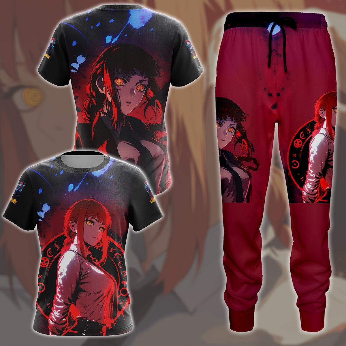 Chainsaw Man Makima Anime Manga All Over Printed T-shirt Tank Top Zip Hoodie Pullover Hoodie Hawaiian Shirt Beach Shorts Joggers