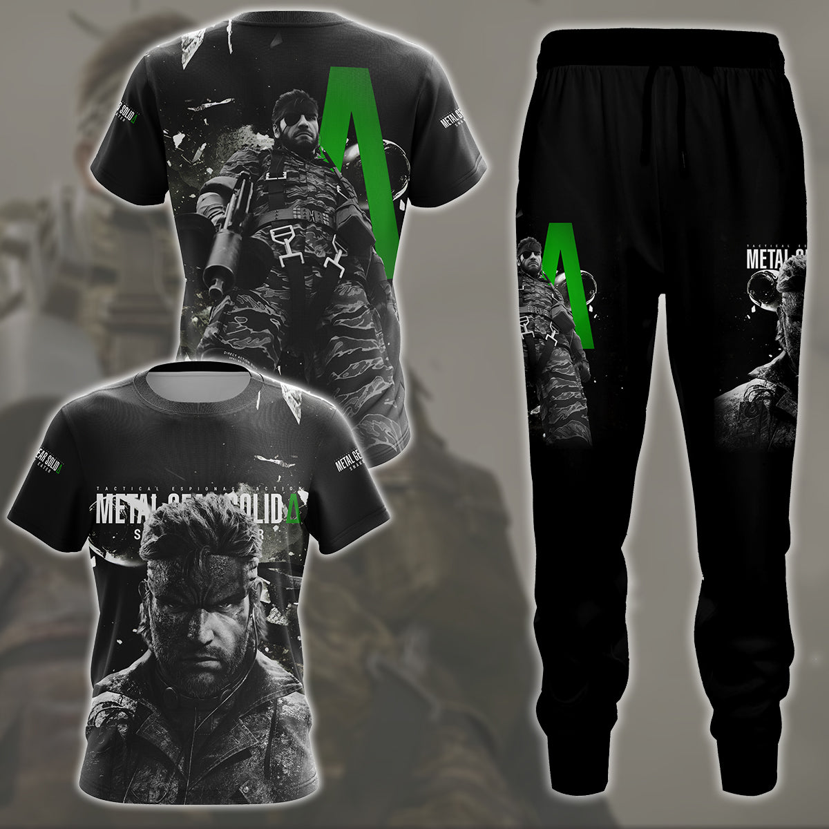 Metal Gear Solid: Snake Eater Video Game All Over Printed T-shirt Tank Top Zip Hoodie Pullover Hoodie Hawaiian Shirt Beach Shorts Joggers