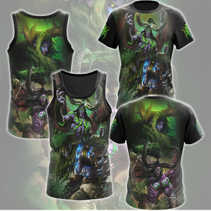 World Of Warcraft Stormrage Brothers - Illidan Stormrage, Malfurion Stormrage Video Game All Over Printed T-shirt Tank Top Zip Hoodie Pullover Hoodie Hawaiian Shirt Beach Shorts Joggers