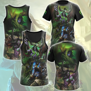 World Of Warcraft Stormrage Brothers - Illidan Stormrage, Malfurion Stormrage Video Game All Over Printed T-shirt Tank Top Zip Hoodie Pullover Hoodie Hawaiian Shirt Beach Shorts Joggers