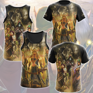 World Of Warcraft The Windrunner Sisters - Alleria, Sylvanas, Vereesa Video Game All Over Printed T-shirt Tank Top Zip Hoodie Pullover Hoodie Hawaiian Shirt Beach Shorts Joggers