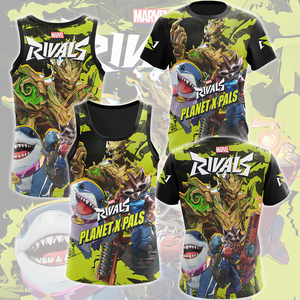 Marvel Rivals - Planet X Pals Video Game All Over Printed T-shirt Tank Top Zip Hoodie Pullover Hoodie Hawaiian Shirt Beach Shorts Joggers   