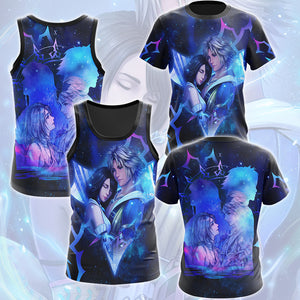 Final Fantasy Tidus & Yuna Video Game All Over Printed T-shirt Tank Top Zip Hoodie Pullover Hoodie Hawaiian Shirt Beach Shorts Joggers