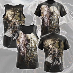 Alucard Castlevania: Symphony of the Night Video Game All Over Printed T-shirt Tank Top Zip Hoodie Pullover Hoodie Hawaiian Shirt Beach Shorts Joggers