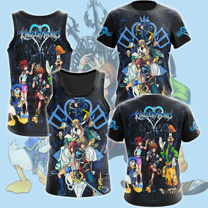 Kingdom Hearts Characters Video Game All Over Printed T-shirt Tank Top Zip Hoodie Pullover Hoodie Hawaiian Shirt Beach Shorts Joggers