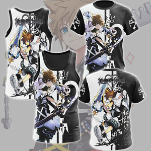 Kingdom Hearts Sora Video Game All Over Printed T-shirt Tank Top Zip Hoodie Pullover Hoodie Hawaiian Shirt Beach Shorts Joggers