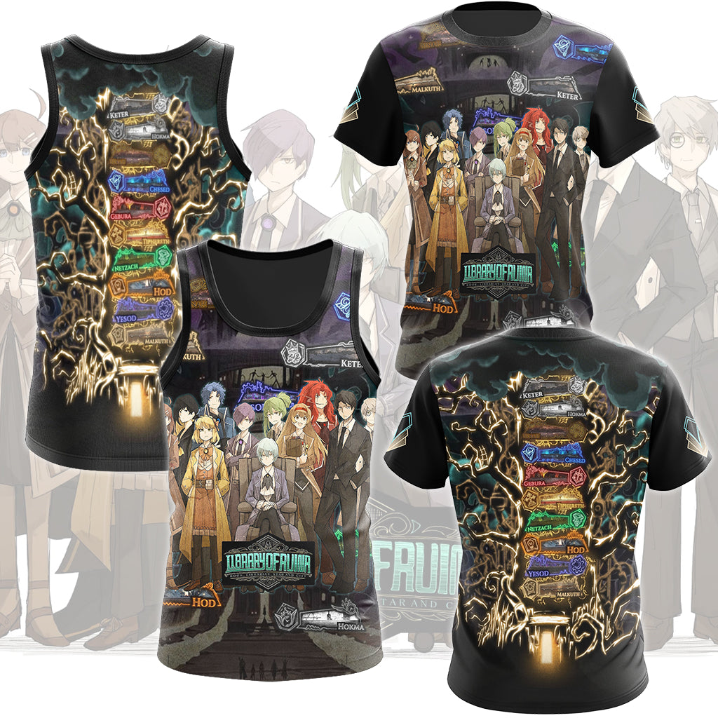 Library of Ruina Floor Symbols and Librarians Video Game All Over Printed T-shirt Tank Top Zip Hoodie Pullover Hoodie Hawaiian Shirt Beach Shorts Joggers