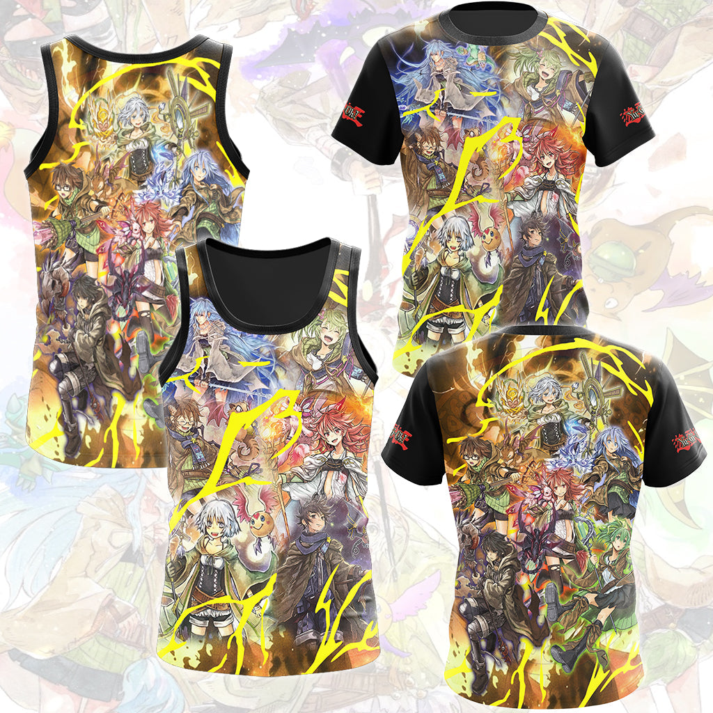 Yu-gi-oh! The Spirit Charmers Video Game All Over Printed T-shirt Tank Top Zip Hoodie Pullover Hoodie Hawaiian Shirt Beach Shorts Joggers