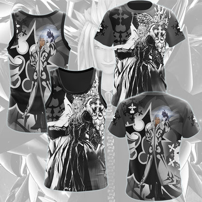 Kingdom Hearts Xemnas Video Game All Over Printed T-shirt Tank Top Zip Hoodie Pullover Hoodie Hawaiian Shirt Beach Shorts Joggers
