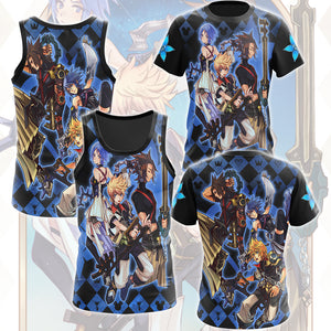 Kingdom Hearts Terra, Ventus and Aqua (Wayfinder trio) Video Game All Over Printed T-shirt Tank Top Zip Hoodie Pullover Hoodie Hawaiian Shirt Beach Shorts Joggers