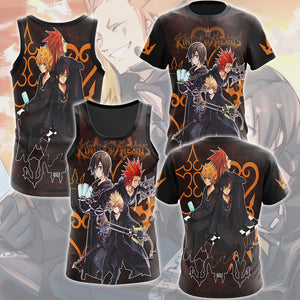 Kingdom Hearts Roxas, Axel and Xion (Sea-salt Ice Cream trio) Video Game All Over Printed T-shirt Tank Top Zip Hoodie Pullover Hoodie Hawaiian Shirt Beach Shorts Joggers