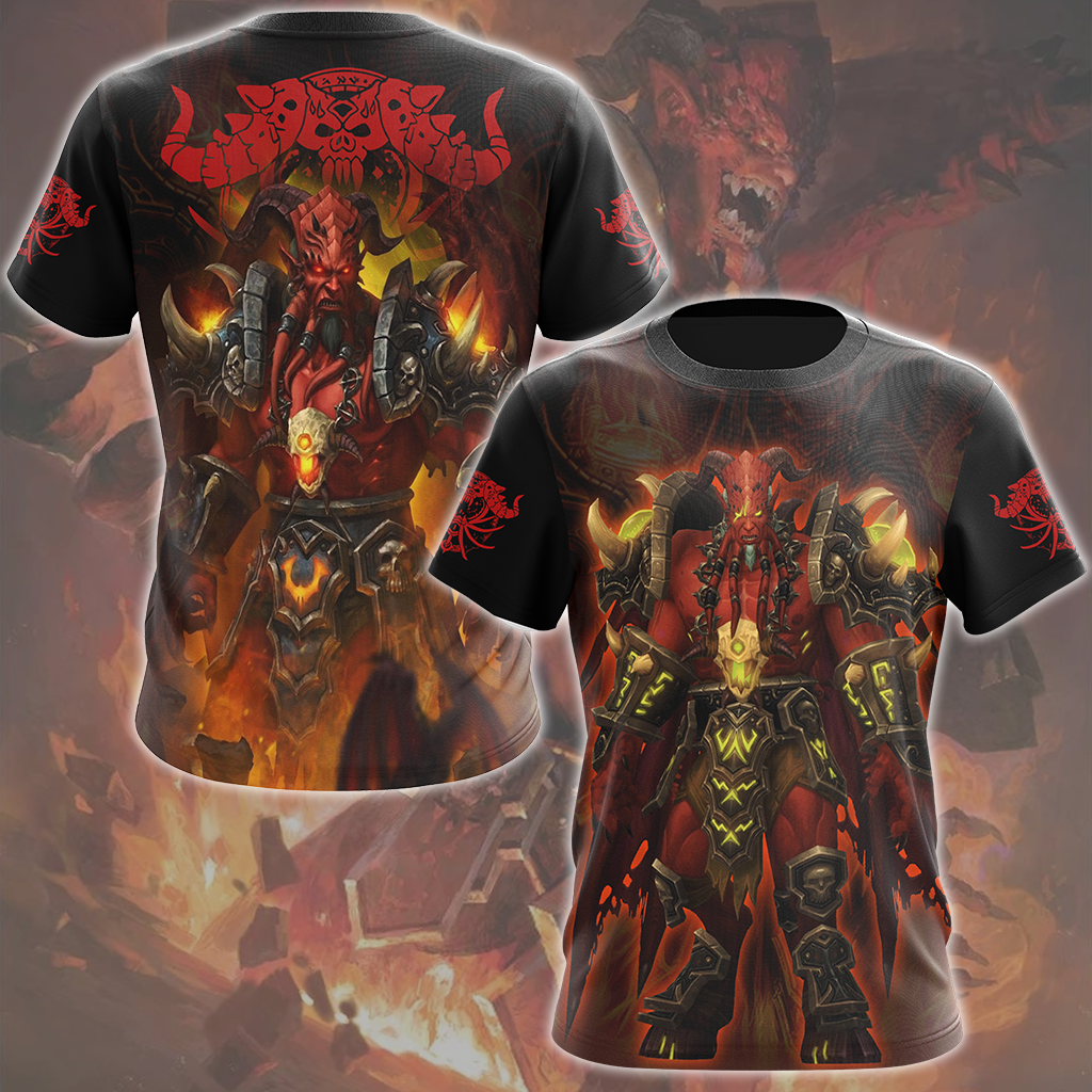 World Of Warcraft Kil'jaeden Video Game All Over Printed T-shirt Tank Top Zip Hoodie Pullover Hoodie Hawaiian Shirt Beach Shorts Joggers T-shirt S