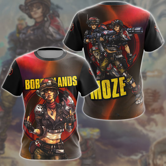 Borderlands Moze Video Game All Over Printed T-shirt Tank Top Zip Hoodie Pullover Hoodie Hawaiian Shirt Beach Shorts Joggers T-shirt S