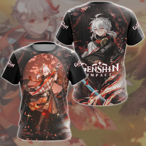 Genshin Impact Kaedehara Kazuha Video Game All Over Printed T-shirt Tank Top Zip Hoodie Pullover Hoodie Hawaiian Shirt Beach Shorts Joggers T-shirt S 