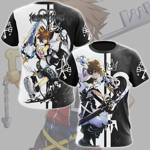 Kingdom Hearts Sora Video Game All Over Printed T-shirt Tank Top Zip Hoodie Pullover Hoodie Hawaiian Shirt Beach Shorts Joggers T-shirt S