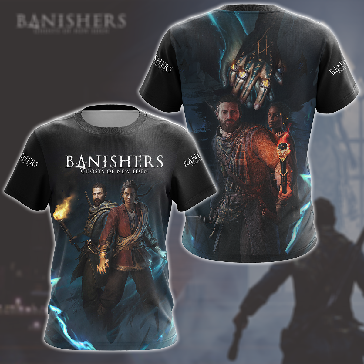 Banishers: Ghosts of New Eden Video Game All Over Printed T-shirt Tank Top Zip Hoodie Pullover Hoodie Hawaiian Shirt Beach Shorts Joggers T-shirt S 