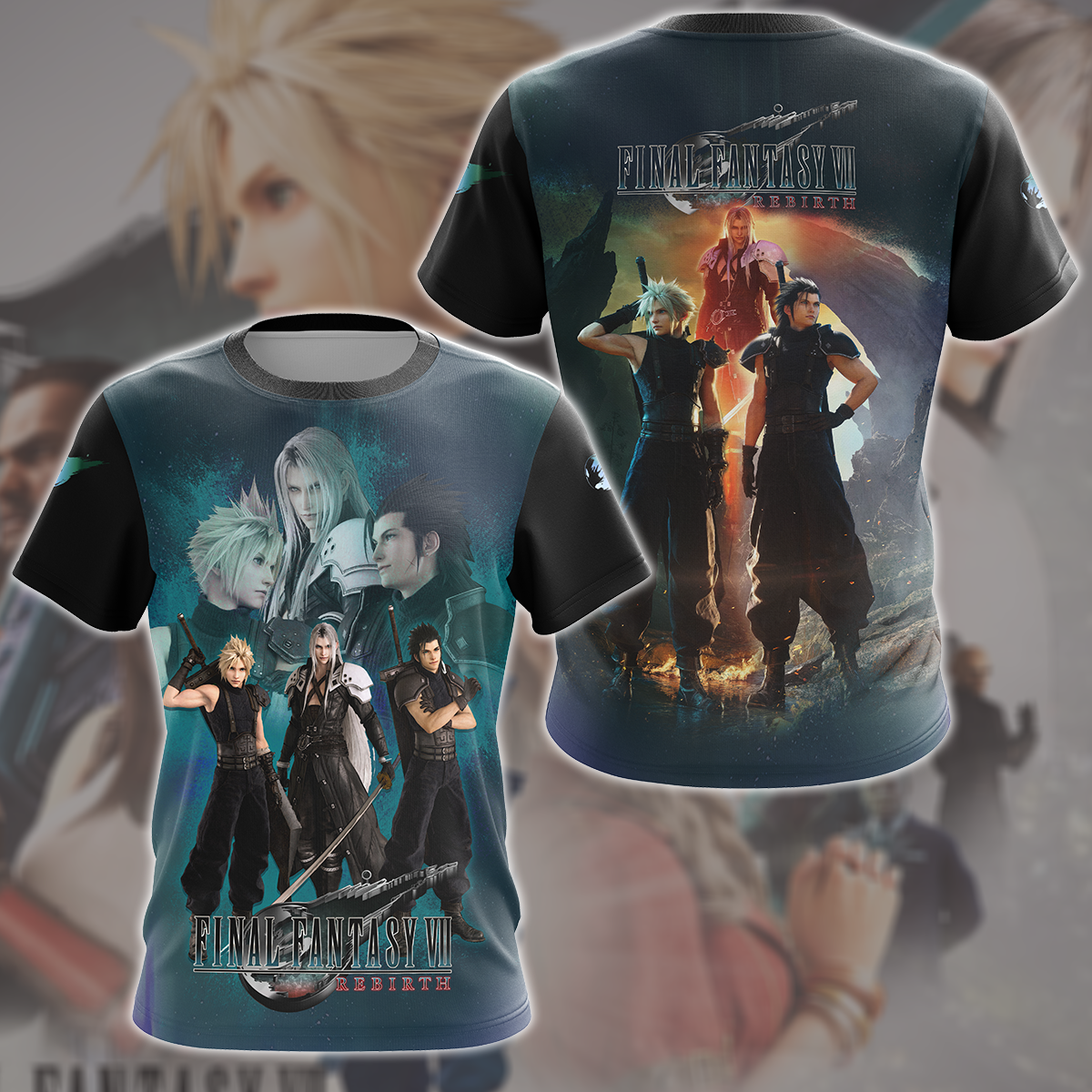 Final Fantasy 7 Rebirth Video Game All Over Printed T-shirt Tank Top Zip Hoodie Pullover Hoodie Hawaiian Shirt Beach Shorts Joggers T-shirt S 