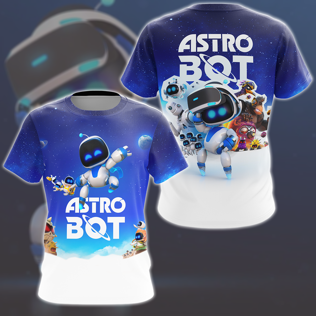 Astro Bot Video Game All Over Printed T-shirt Tank Top Zip Hoodie Pullover Hoodie Hawaiian Shirt Beach Shorts Joggers T-shirt S