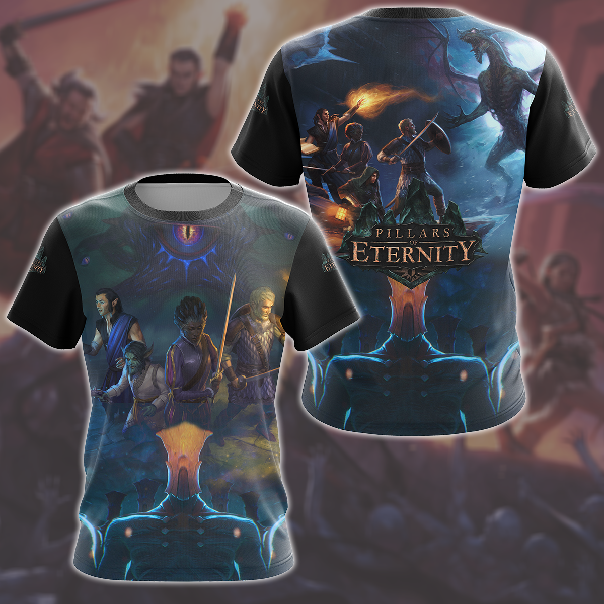 Pillars of Eternity Video Game All Over Printed T-shirt Tank Top Zip Hoodie Pullover Hoodie Hawaiian Shirt Beach Shorts Joggers T-shirt S 
