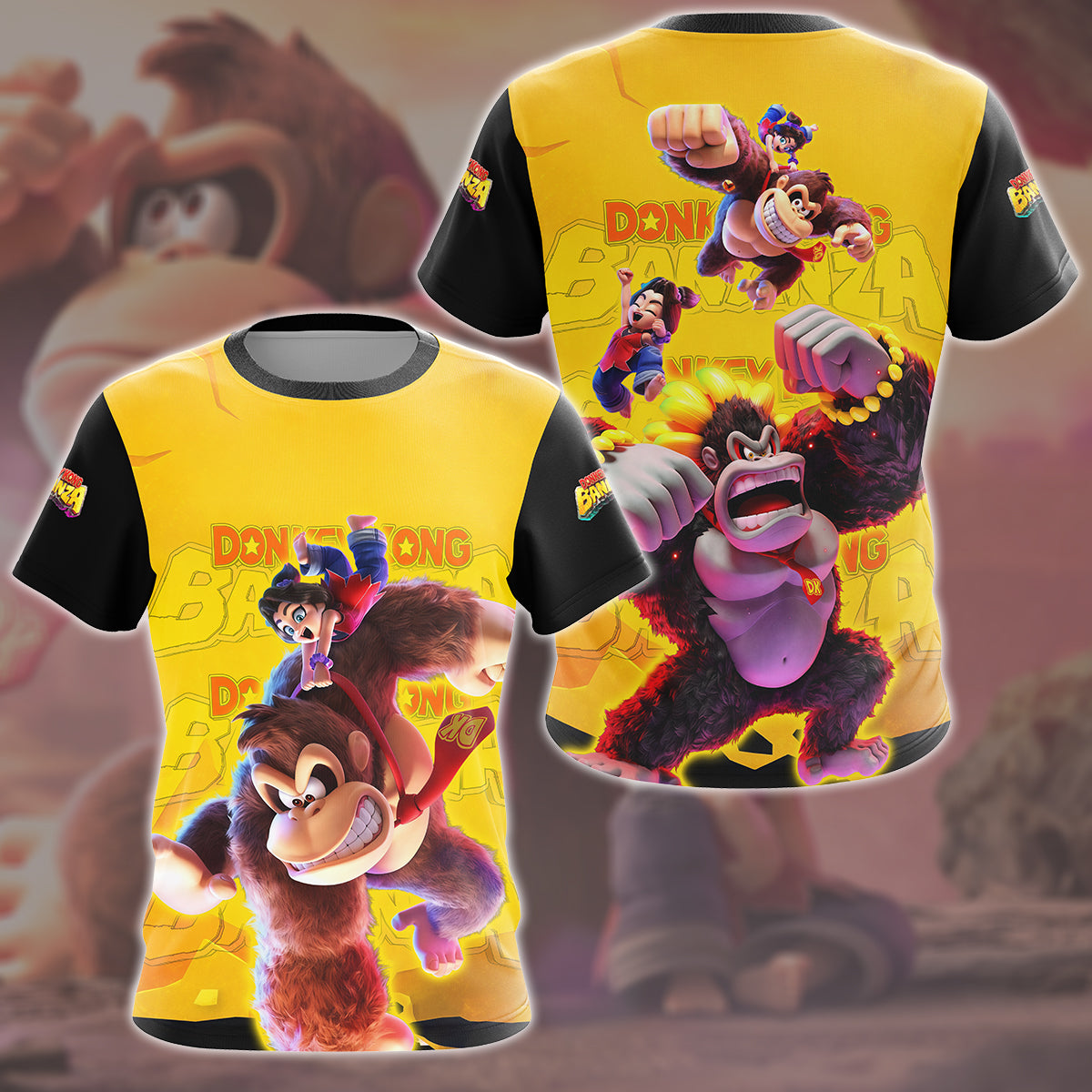Donkey Kong Bananza Video Game All Over Printed T-shirt Tank Top Zip Hoodie Pullover Hoodie Hawaiian Shirt Beach Shorts Joggers