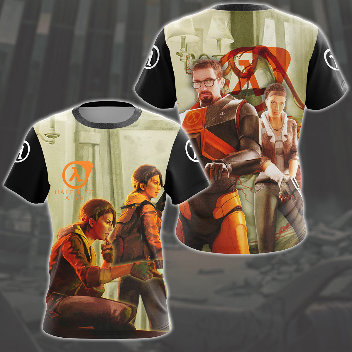 Half-Life: Alyx Video Game All Over Printed T-shirt Tank Top Zip Hoodie Pullover Hoodie Hawaiian Shirt Beach Shorts Joggers T-shirt S