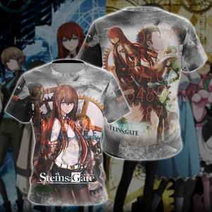 Steins;Gate Anime All-Over T-shirt Hoodie Tank Top Hawaiian Shirt Beach Shorts Joggers T-shirt S 