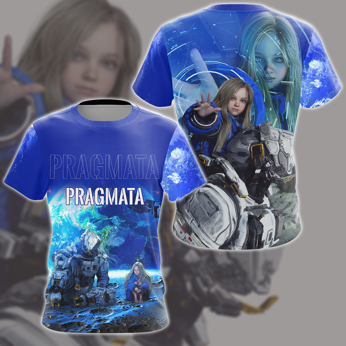 Pragmata Video Game All Over Printed T-shirt Tank Top Zip Hoodie Pullover Hoodie Hawaiian Shirt Beach Shorts Joggers T-shirt