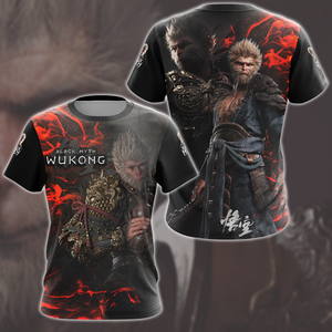 Black Myth: Wukong Video Game All Over Printed T-shirt Tank Top Zip Hoodie Pullover Hoodie Hawaiian Shirt Beach Shorts Joggers T-shirt S 