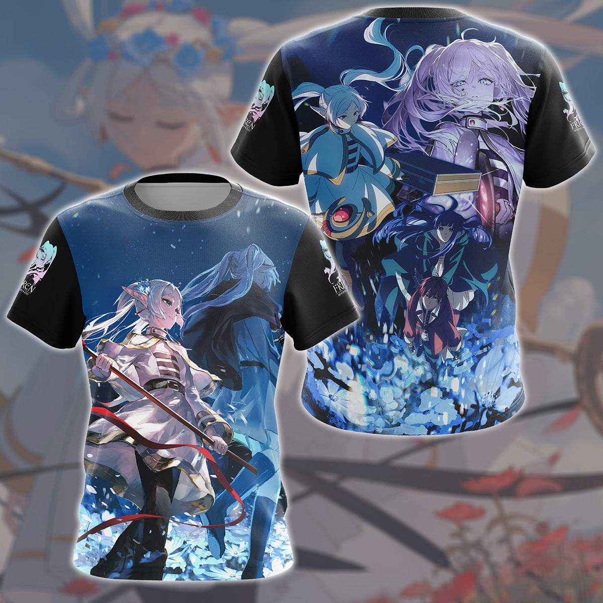 Frieren: Beyond Journey's End Anime Manga All Over Printed T-shirt Tank Top Zip Hoodie Pullover Hoodie Hawaiian Shirt Beach Shorts Joggers T-shirt