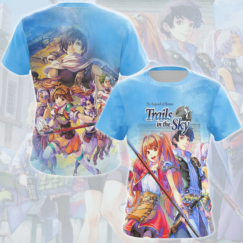 The Legend of Heroes: Trails in the Sky Video Game All Over Printed T-shirt Tank Top Zip Hoodie Pullover Hoodie Hawaiian Shirt Beach Shorts Joggers T-shirt S