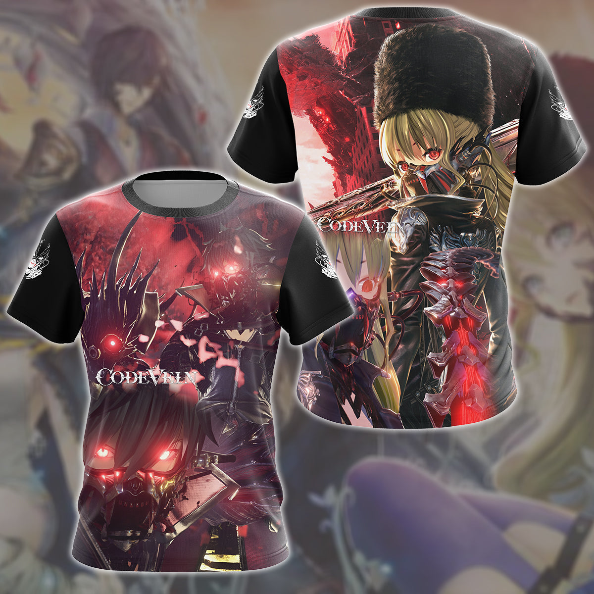 Code Vein Video Game All Over Printed T-shirt Tank Top Zip Hoodie Pullover Hoodie Hawaiian Shirt Beach Shorts Joggers