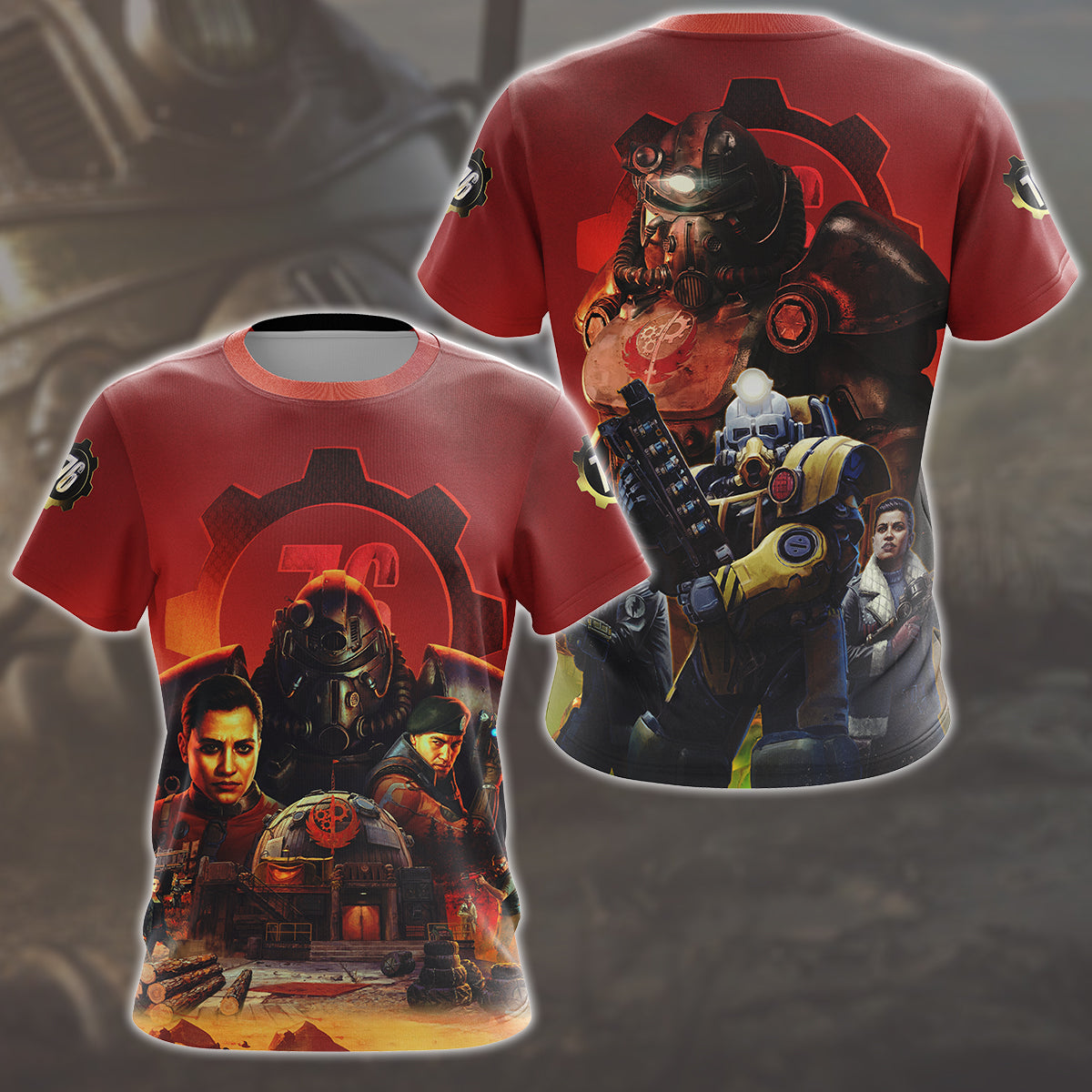 Fallout 76 Video Game All Over Printed T-shirt Tank Top Zip Hoodie Pullover Hoodie Hawaiian Shirt Beach Shorts Joggers T-shirt