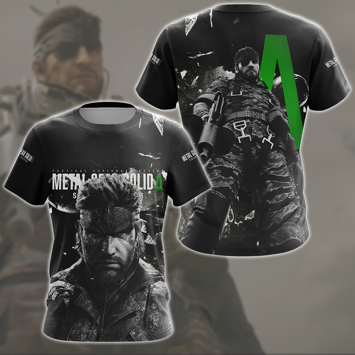 Metal Gear Solid: Snake Eater Video Game All Over Printed T-shirt Tank Top Zip Hoodie Pullover Hoodie Hawaiian Shirt Beach Shorts Joggers