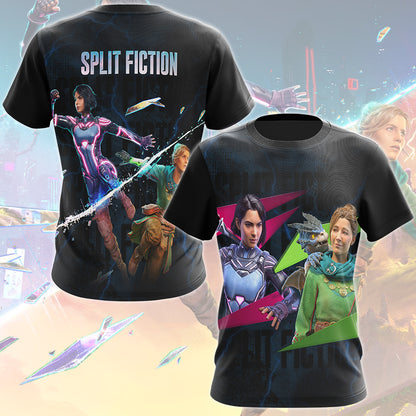 Split Fiction Video Game All Over Printed T-shirt Tank Top Zip Hoodie Pullover Hoodie Hawaiian Shirt Beach Shorts Joggers T-shirt S