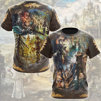 Octopath Traveler Zero Video Game All Over Printed T-shirt Tank Top Zip Hoodie Pullover Hoodie Hawaiian Shirt Beach Shorts Joggers T-shirt