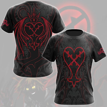 Kingdom Hearts Symbols The Heartless Emblem Video Game All Over Printed T-shirt Tank Top Zip Hoodie Pullover Hoodie Hawaiian Shirt Beach Shorts Joggers