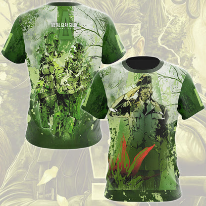 Metal Gear Solid: Snake Eater Video Game All Over Printed T-shirt Tank Top Zip Hoodie Pullover Hoodie Hawaiian Shirt Beach Shorts Joggers