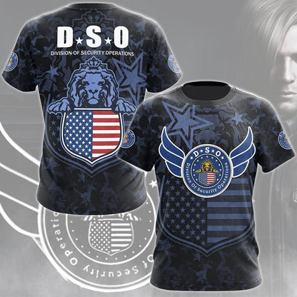 Resident Evil Division of Security Operations (D.S.O.) Video Game All Over Printed T-shirt Tank Top Zip Hoodie Pullover Hoodie Hawaiian Shirt Beach Shorts Joggers T-shirt