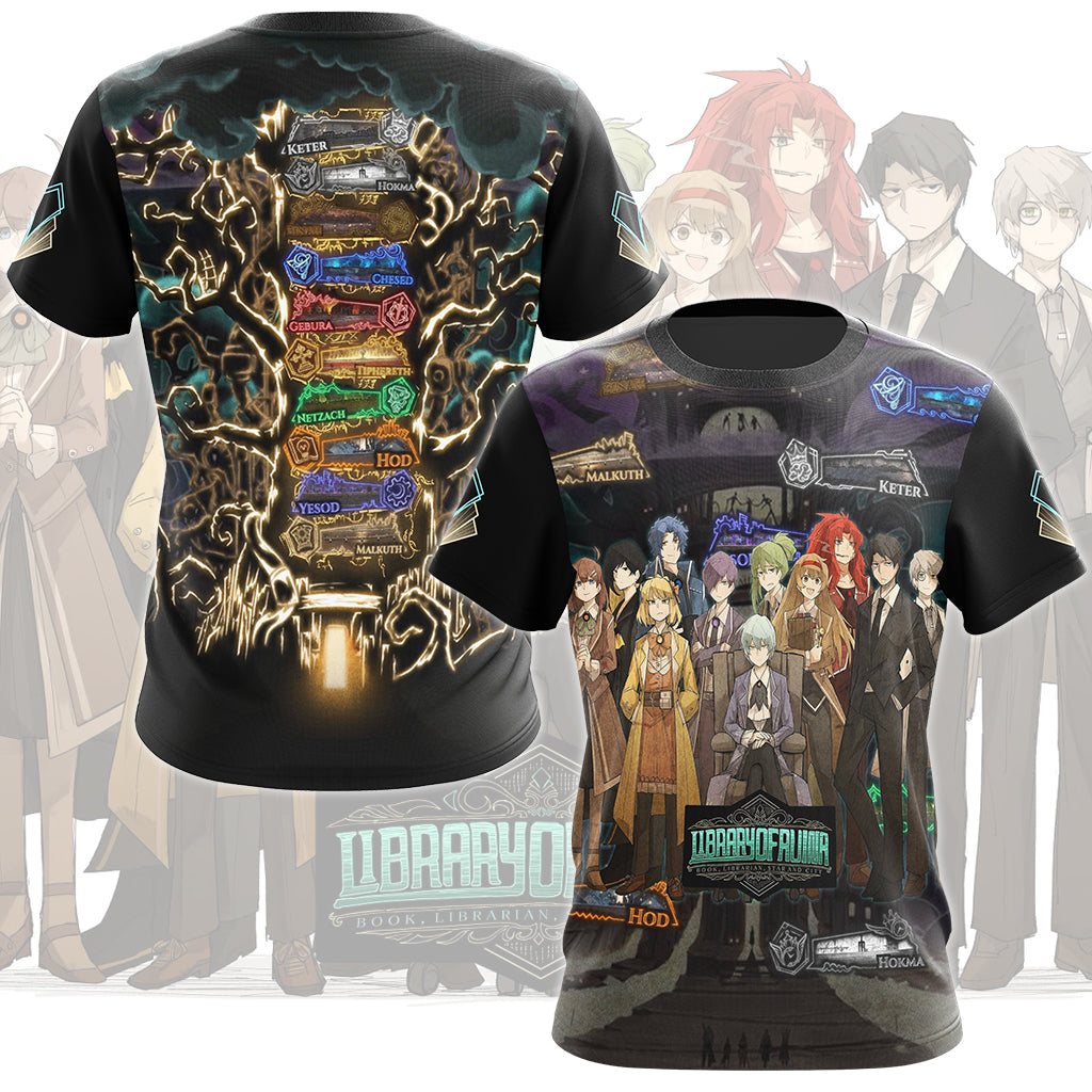 Library of Ruina Floor Symbols and Librarians Video Game All Over Printed T-shirt Tank Top Zip Hoodie Pullover Hoodie Hawaiian Shirt Beach Shorts Joggers T-shirt