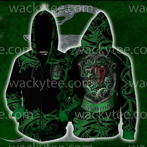 Cunning Like A Slytherin Harry Potter Unisex 3D T-shirt Zip Hoodie S 