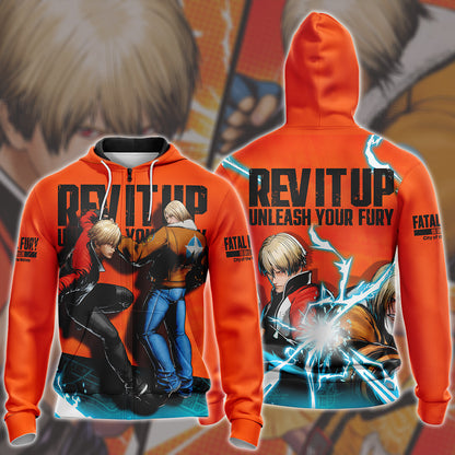 Fatal Fury: City of the Wolves Video Game All Over Printed T-shirt Tank Top Zip Hoodie Pullover Hoodie Hawaiian Shirt Beach Shorts Joggers