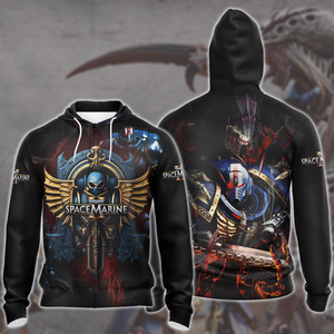 Warhammer 40000: Space Marine 2 Video Game All Over Printed T-shirt Tank Top Zip Hoodie Pullover Hoodie Hawaiian Shirt Beach Shorts Joggers Zip Hoodie S