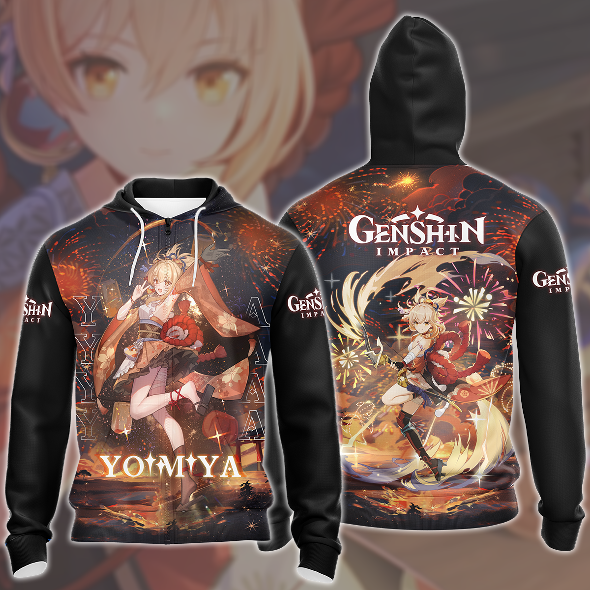 Genshin Impact Yoimiya Video Game All Over Printed T-shirt Tank Top Zi -  MoveekBuddyShop