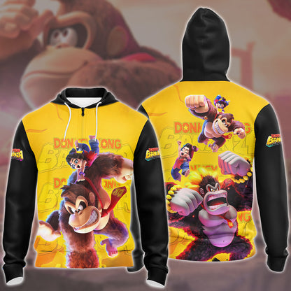 Donkey Kong Bananza Video Game All Over Printed T-shirt Tank Top Zip Hoodie Pullover Hoodie Hawaiian Shirt Beach Shorts Joggers