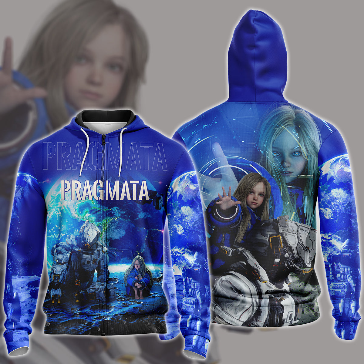 Pragmata Video Game All Over Printed T-shirt Tank Top Zip Hoodie Pullover Hoodie Hawaiian Shirt Beach Shorts Joggers Zip Hoodie