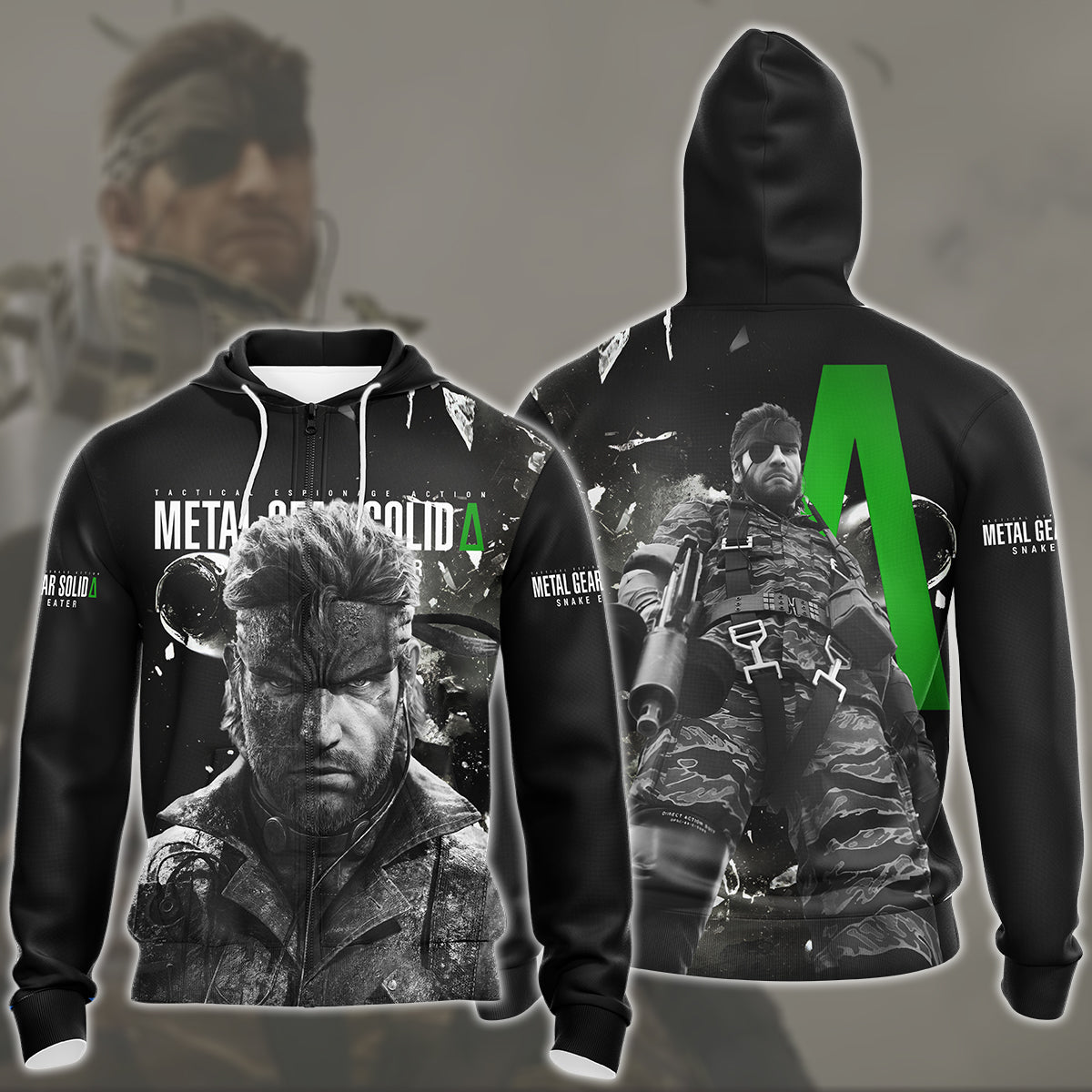 Metal Gear Solid: Snake Eater Video Game All Over Printed T-shirt Tank Top Zip Hoodie Pullover Hoodie Hawaiian Shirt Beach Shorts Joggers