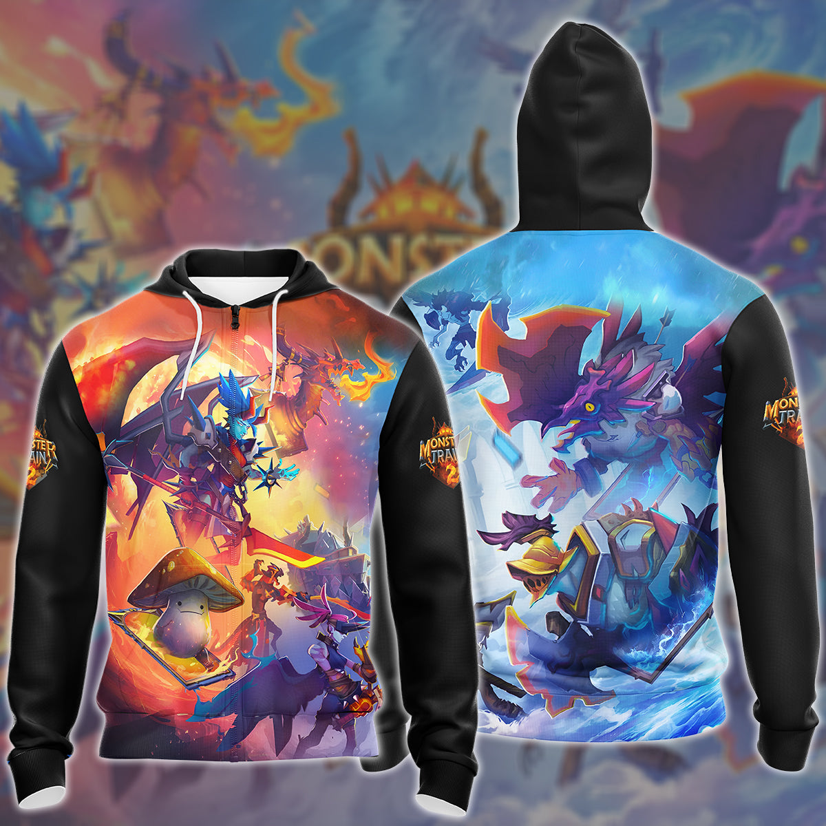 Monster Train 2 Video Game All Over Printed T-shirt Tank Top Zip Hoodie Pullover Hoodie Hawaiian Shirt Beach Shorts Joggers