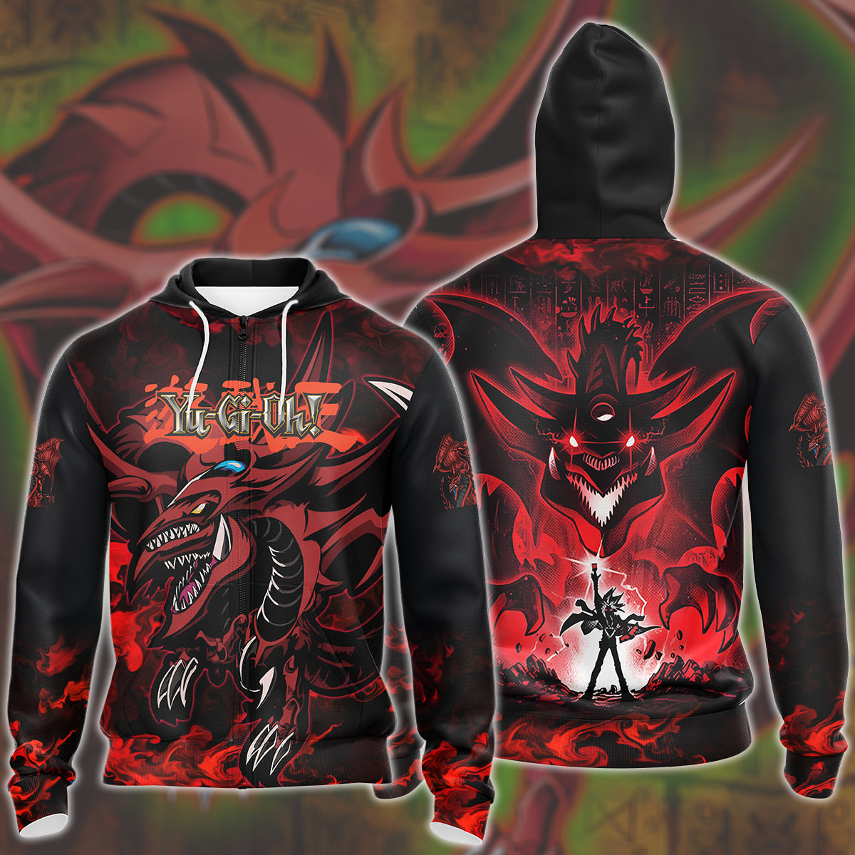 Yu-gi-oh! Slifer the Sky Dragon Video Game All Over Printed T-shirt Tank Top Zip Hoodie Pullover Hoodie Hawaiian Shirt Beach Shorts Joggers Zip Hoodie