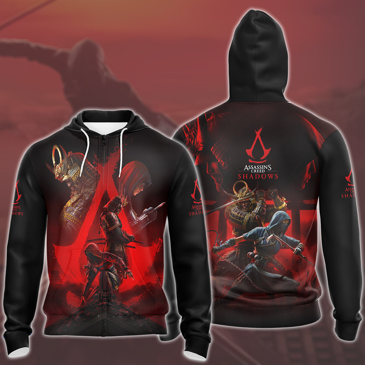 Assassin's Creed Shadows Video Game All Over Printed T-shirt Tank Top Zip Hoodie Pullover Hoodie Hawaiian Shirt Beach Shorts Joggers