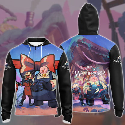 Wanderstop Video Game All Over Printed T-shirt Tank Top Zip Hoodie Pullover Hoodie Hawaiian Shirt Beach Shorts Joggers